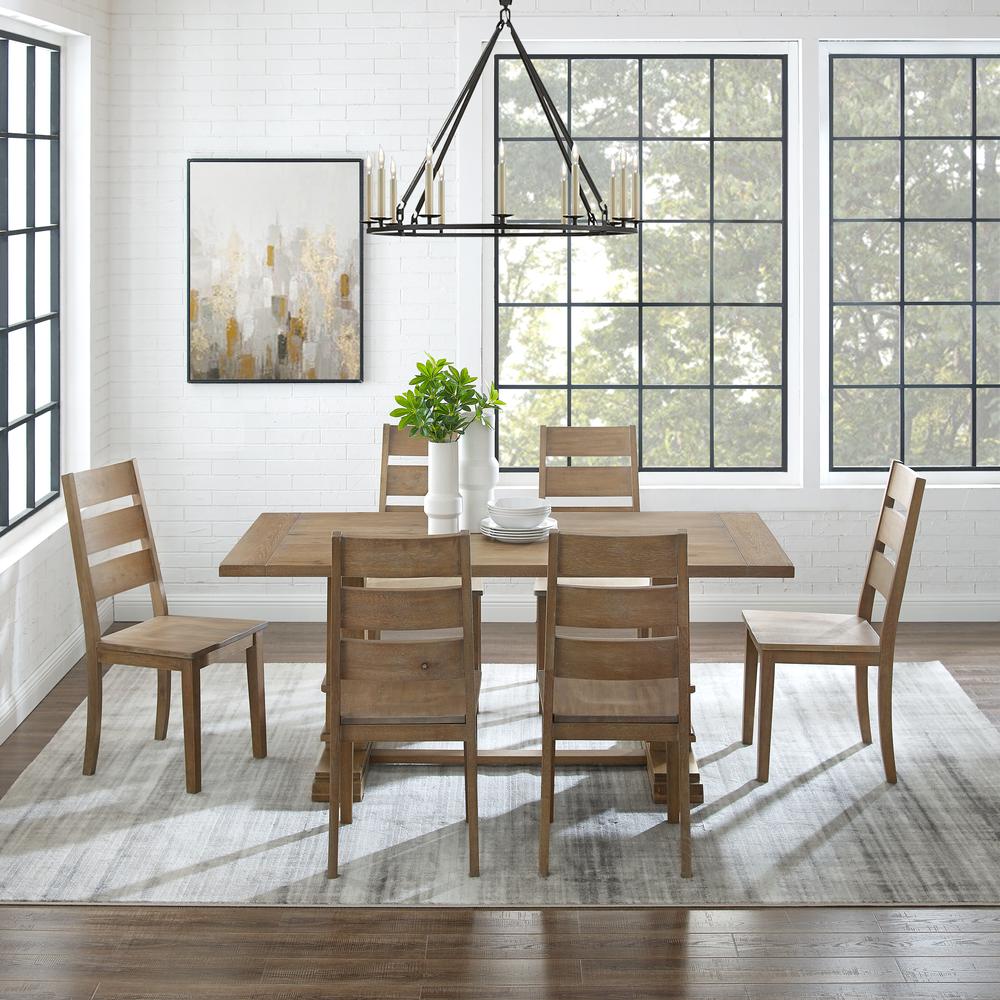 Joanna 7-Piece Dining Table Set For 6 - Table & 6 Ladder-Back Chairs. Picture 3