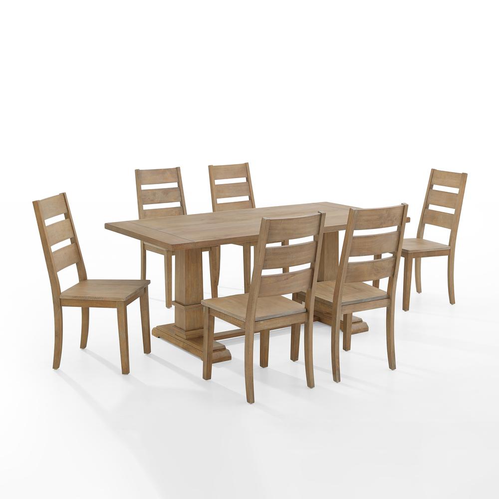 Joanna 7-Piece Dining Table Set For 6 - Table & 6 Ladder-Back Chairs. Picture 6