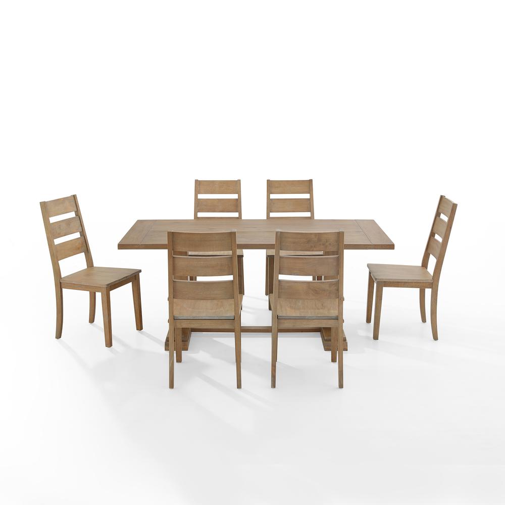 Joanna 7-Piece Dining Table Set For 6 - Table & 6 Ladder-Back Chairs. Picture 7