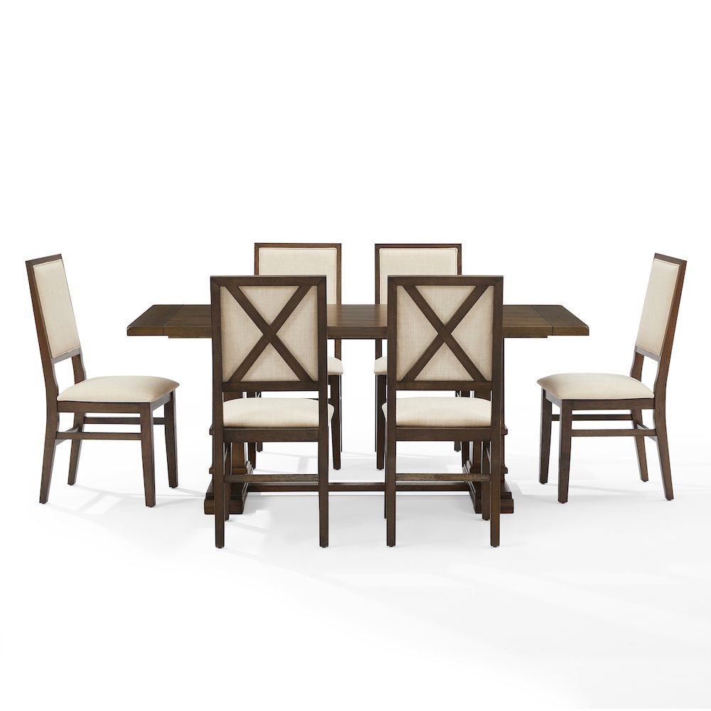 Joanna 7-Piece Dining Table Set For 6 - Table & 6 Upholstered Back Chairs. Picture 2