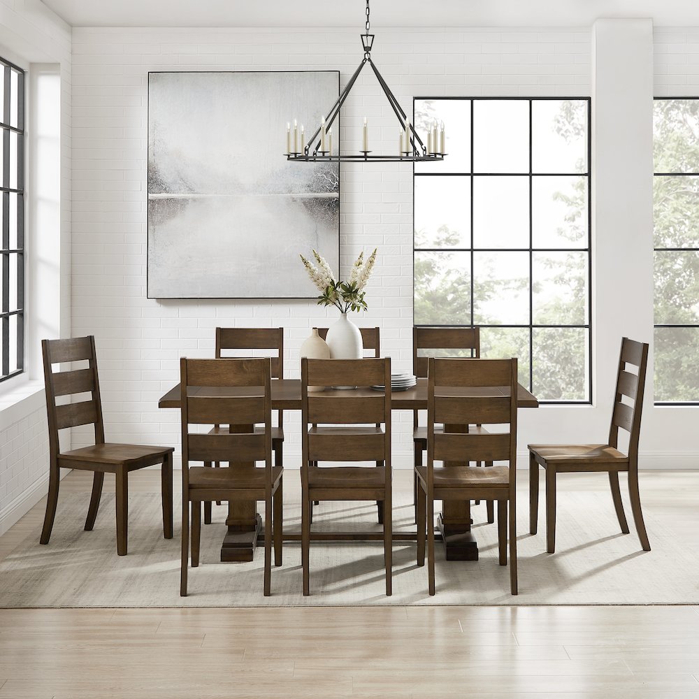 Joanna 9-Piece Dining Table Set For 8. Picture 5