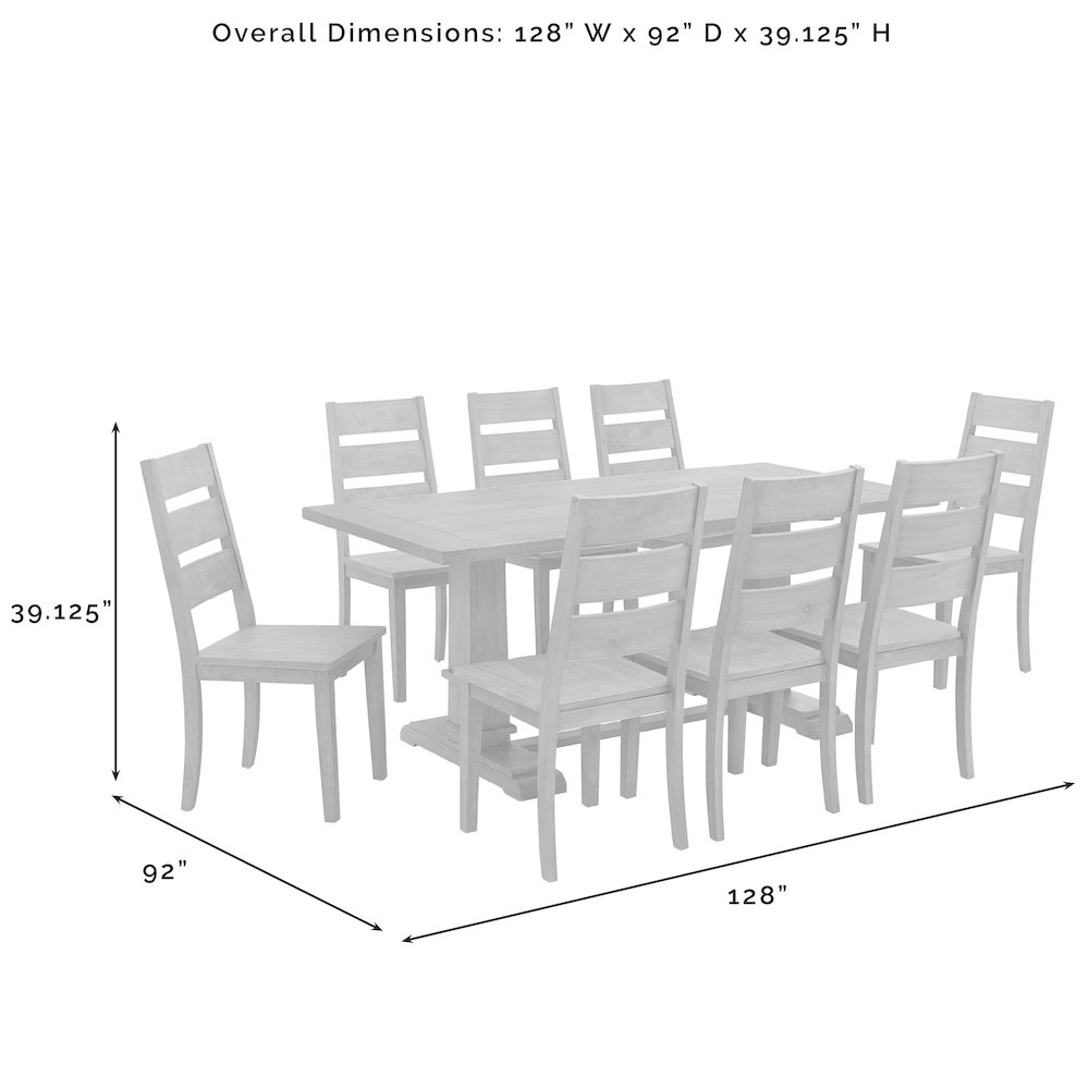 Joanna 9-Piece Dining Table Set For 8. Picture 7