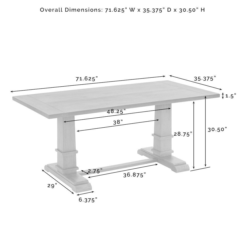 Joanna 9-Piece Dining Table Set For 8. Picture 9