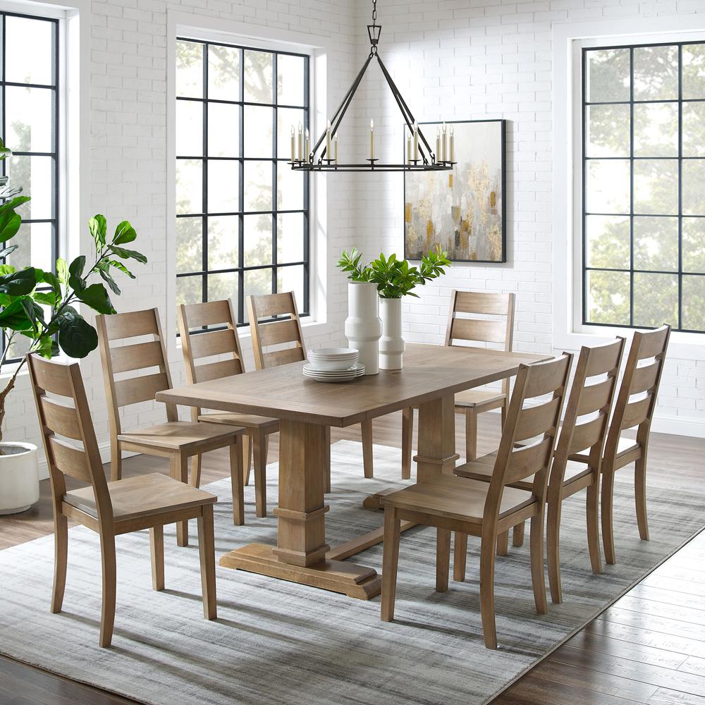 Joanna 9-Piece Dining Table Set For 8 - Table & 8 Ladder-Back Chairs. Picture 2