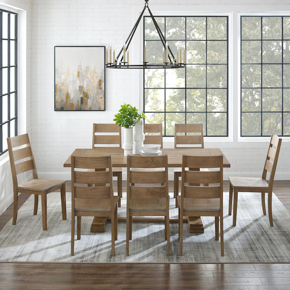 Joanna 9-Piece Dining Table Set For 8 - Table & 8 Ladder-Back Chairs. Picture 3