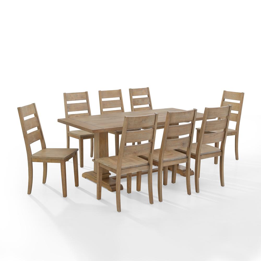 Joanna 9-Piece Dining Table Set For 8 - Table & 8 Ladder-Back Chairs. Picture 6
