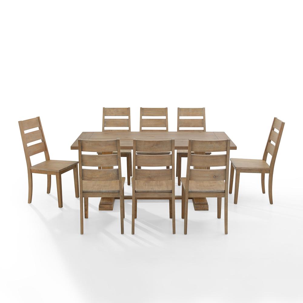 Joanna 9-Piece Dining Table Set For 8 - Table & 8 Ladder-Back Chairs. Picture 7