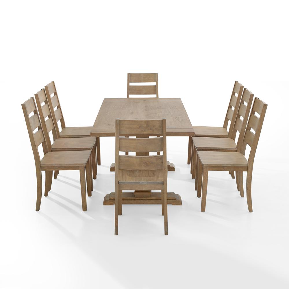 Joanna 9-Piece Dining Table Set For 8 - Table & 8 Ladder-Back Chairs. Picture 8