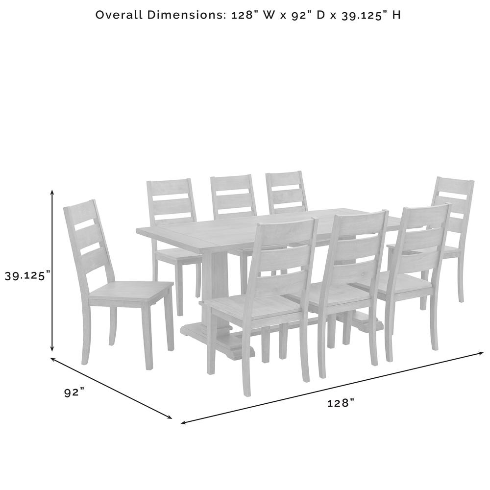 Joanna 9-Piece Dining Table Set For 8 - Table & 8 Ladder-Back Chairs. Picture 10