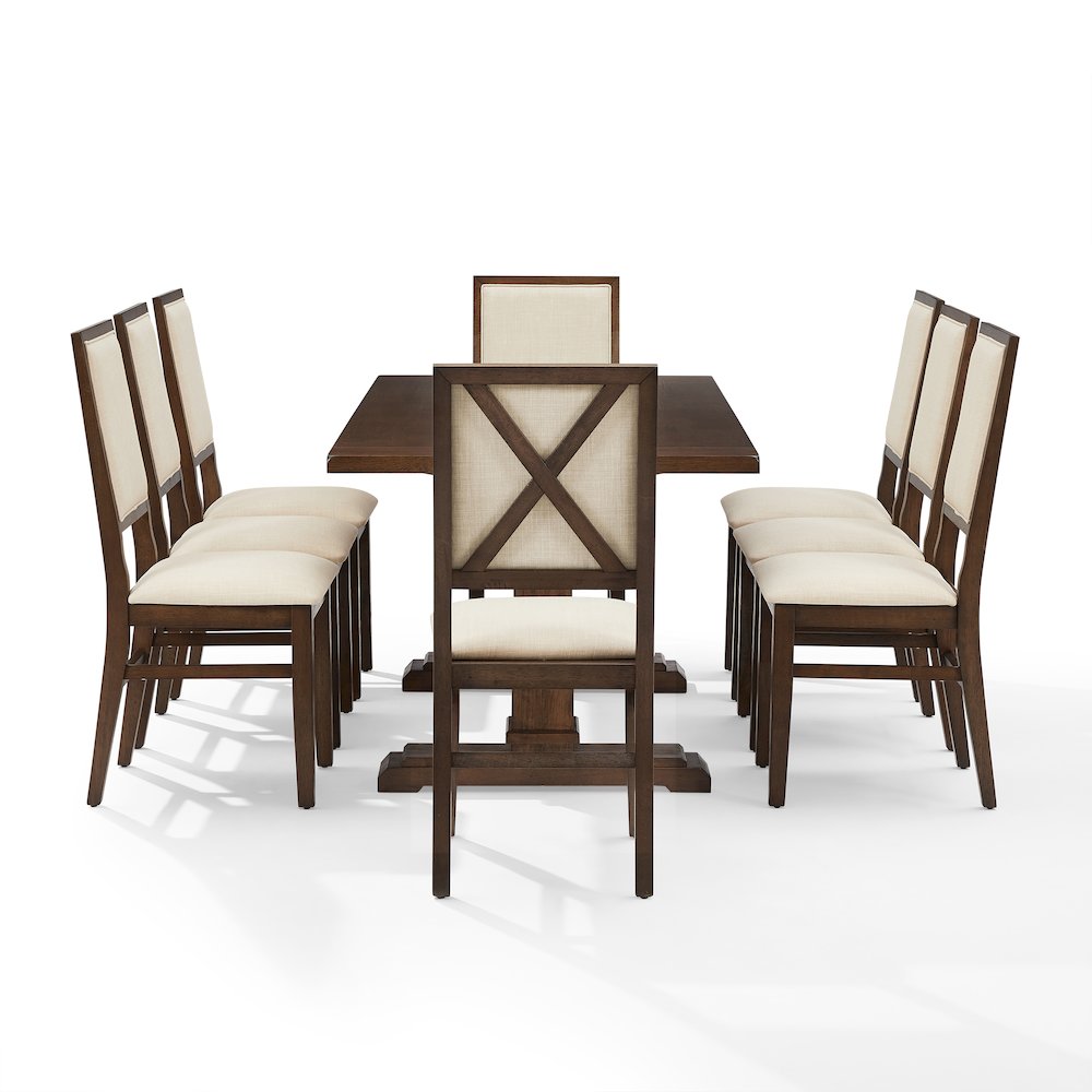 Joanna 9-Piece Dining Table Set For 8 - Table & 8 Upholstered Back Chairs. Picture 3
