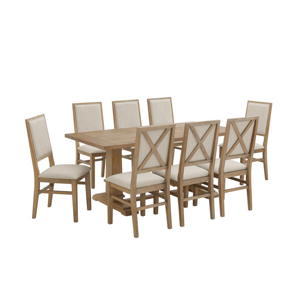 Joanna 9-Piece Dining Table Set For 8 - Table & 8 Upholstered Back Chairs. Picture 4