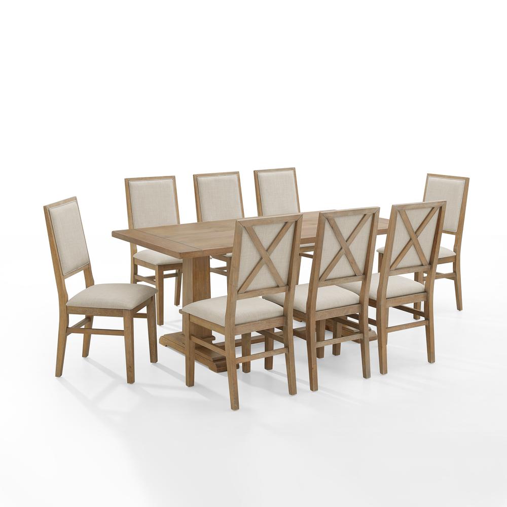 Joanna 9-Piece Dining Table Set For 8 - Table & 8 Upholstered Back Chairs. Picture 7