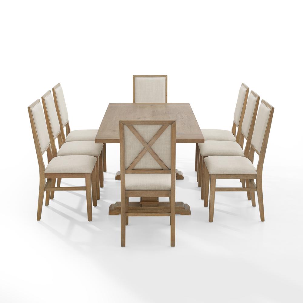 Joanna 9-Piece Dining Table Set For 8 - Table & 8 Upholstered Back Chairs. Picture 9