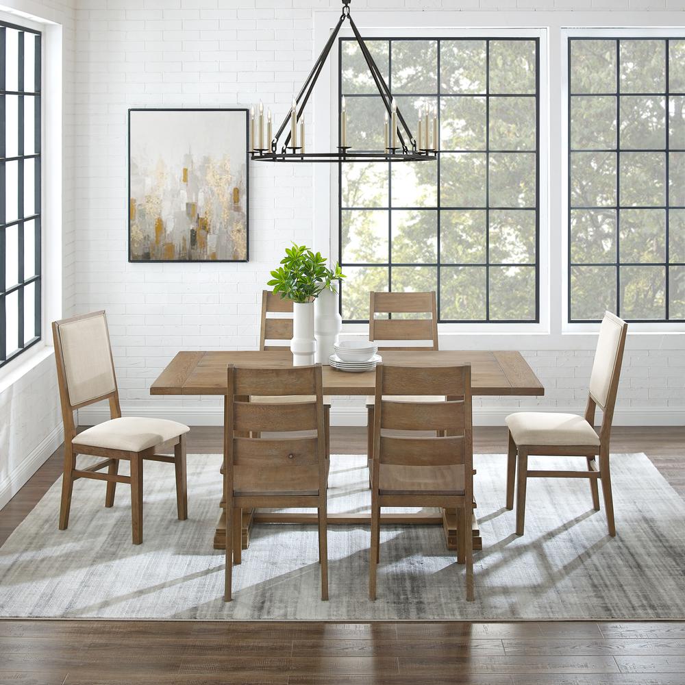 Joanna 7-Piece Dining Table Set For 6, Table, 4 Ladder-Back Chairs, 2 Chairs. Picture 3
