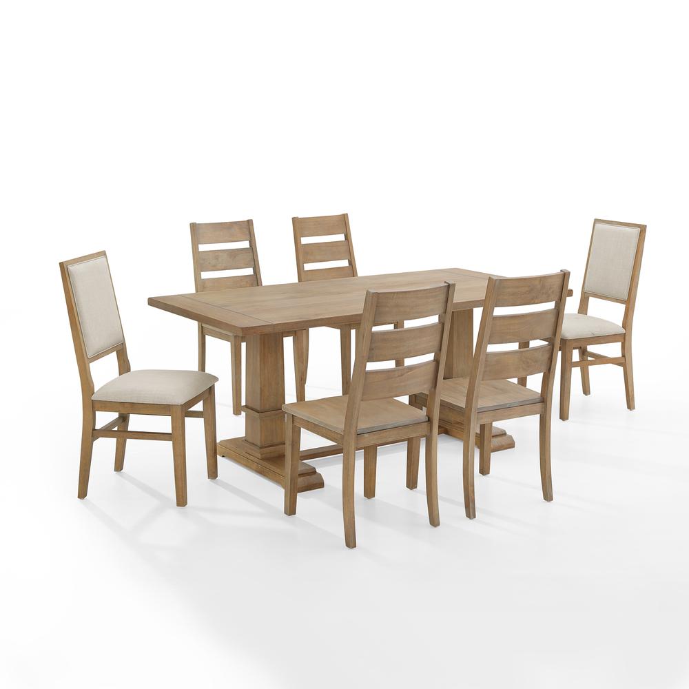 Joanna 7-Piece Dining Table Set For 6, Table, 4 Ladder-Back Chairs, 2 Chairs. Picture 7