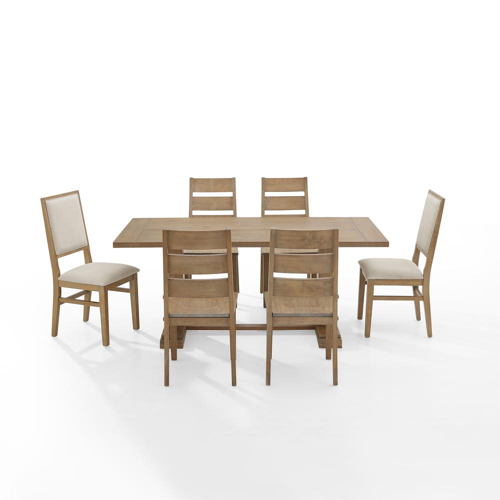Joanna 7-Piece Dining Table Set For 6, Table, 4 Ladder-Back Chairs, 2 Chairs. Picture 8