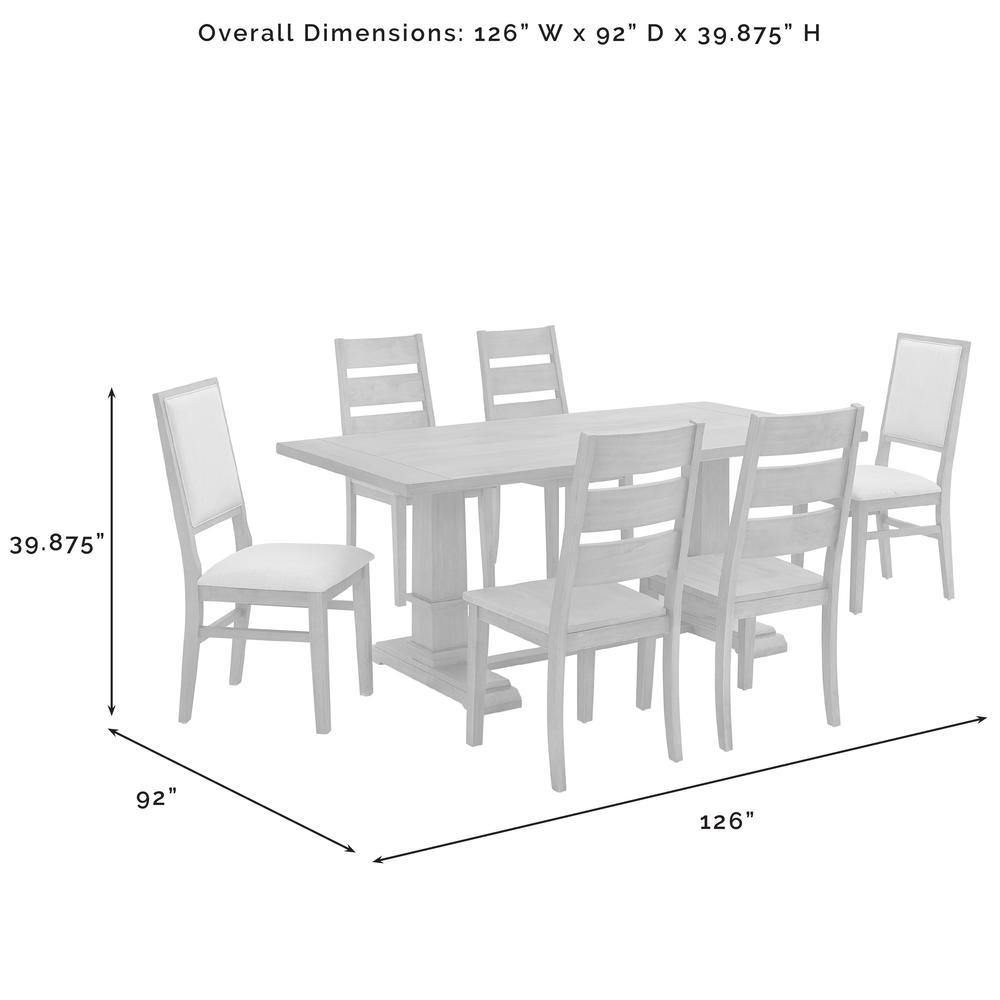Joanna 7-Piece Dining Table Set For 6, Table, 4 Ladder-Back Chairs, 2 Chairs. Picture 11