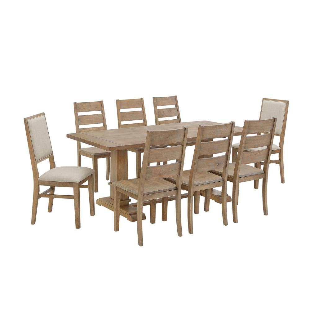 Joanna 9-Piece Dining Table Set For 8, Table, 6 Ladder-Back Chairs, 2 Chairs. Picture 4