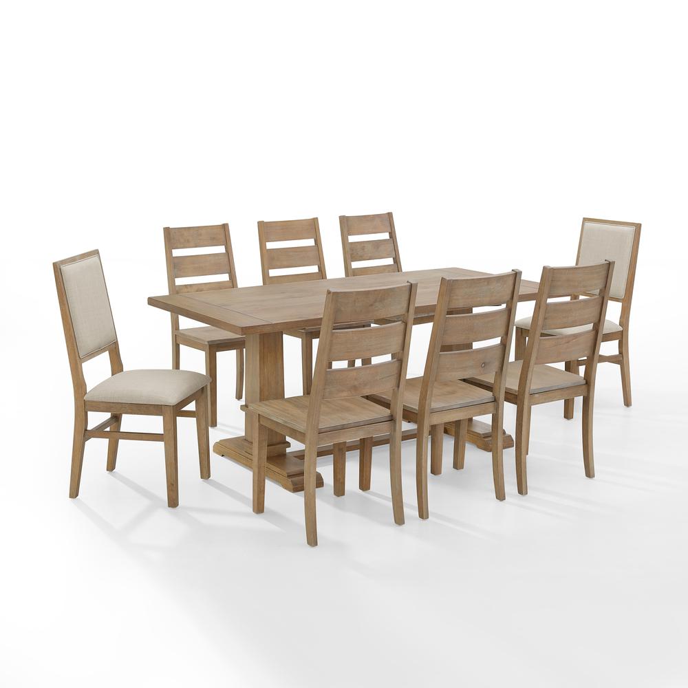 Joanna 9-Piece Dining Table Set For 8, Table, 6 Ladder-Back Chairs, 2 Chairs. Picture 7