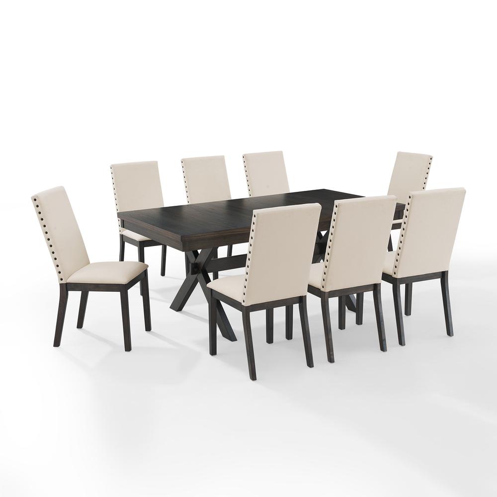 Hayden 9-Piece Dining Table Set For 8 - Table & 8 Upholstered Chairs. Picture 6