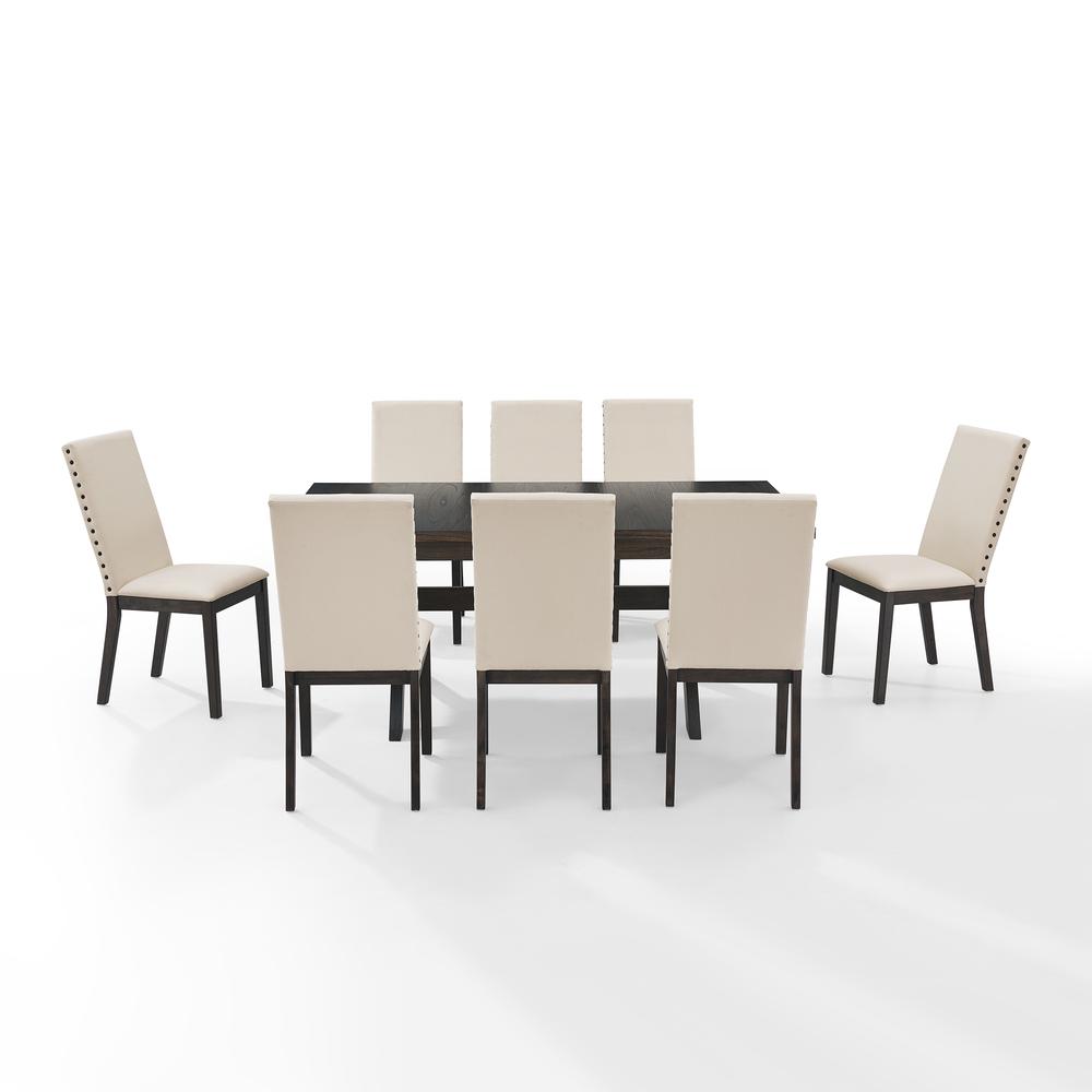 Hayden 9-Piece Dining Table Set For 8 - Table & 8 Upholstered Chairs. Picture 7