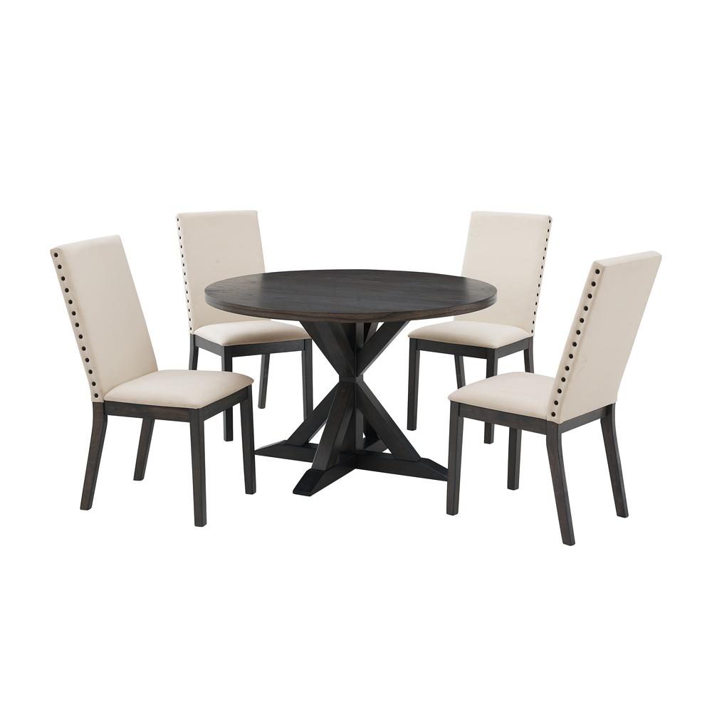 Hayden 5-Piece Round Dining Table Set For 4. Picture 1