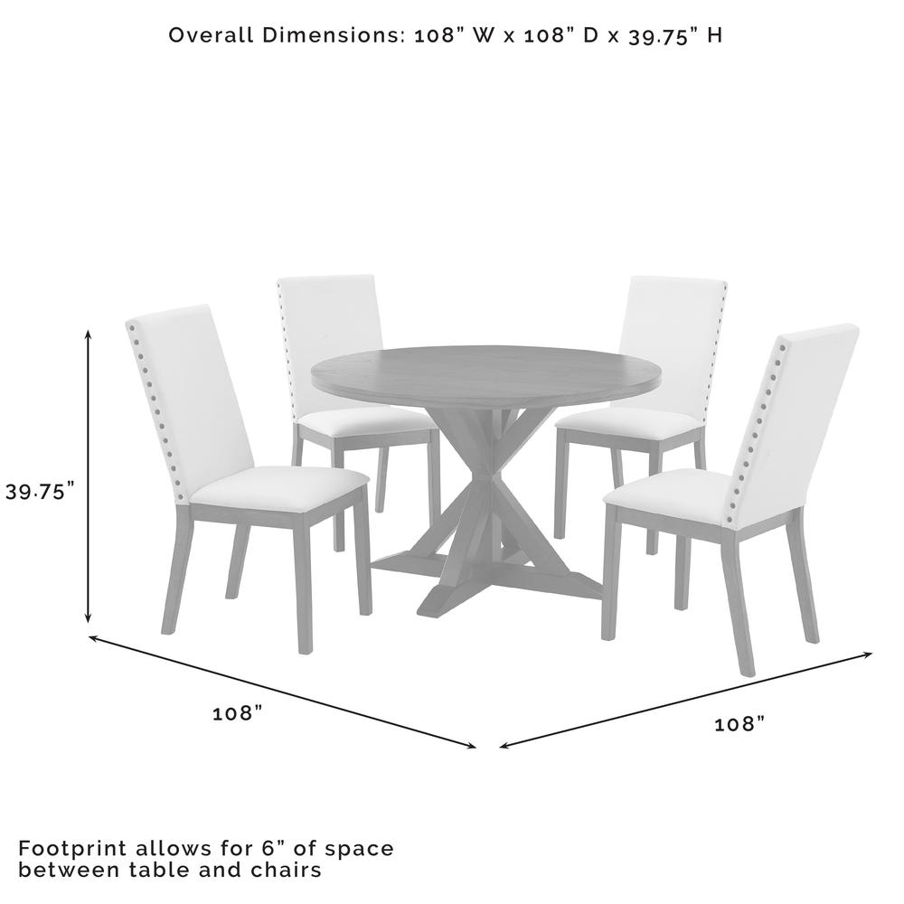 Hayden 5-Piece Round Dining Table Set For 4. Picture 6