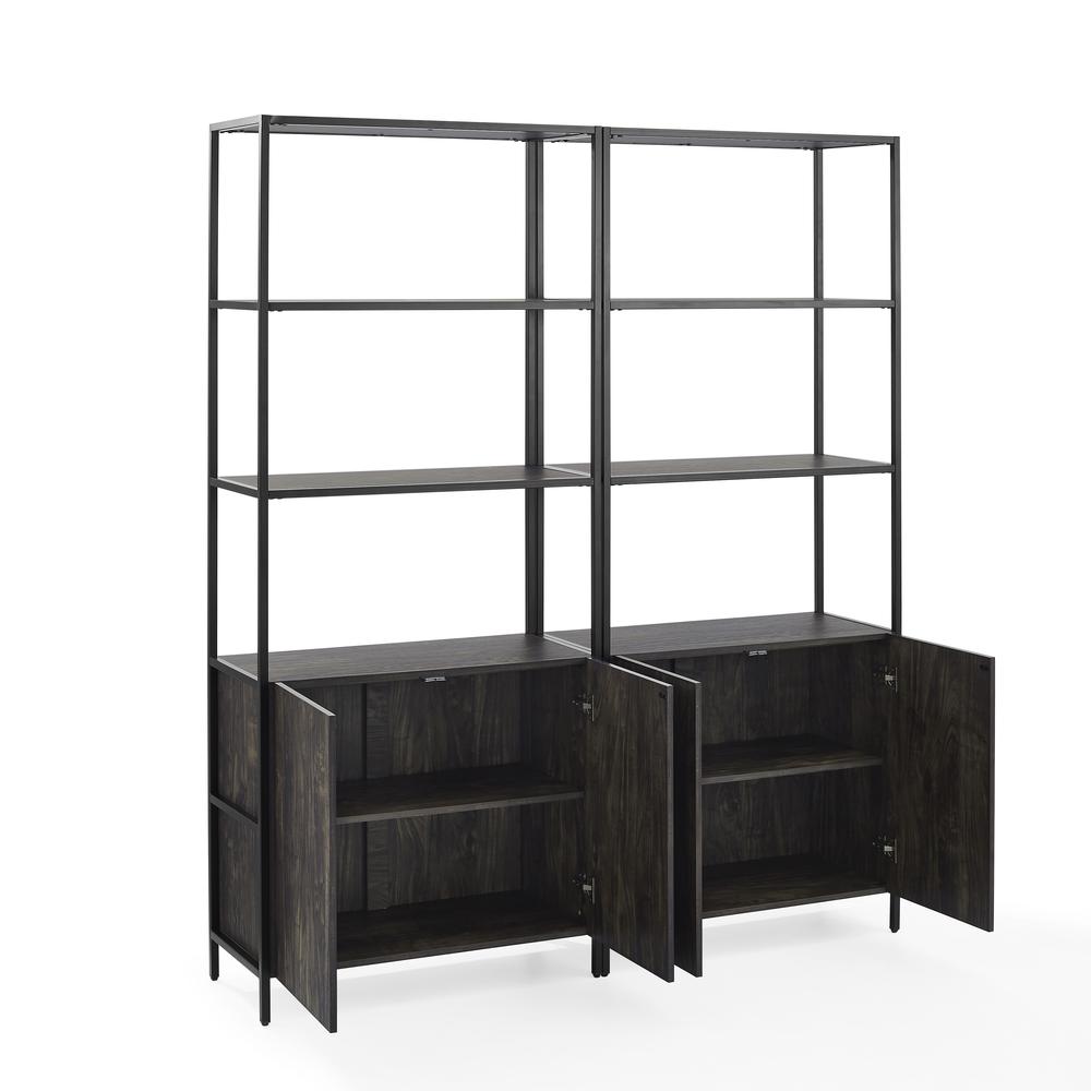 Jacobsen 2-Piece Etagere Bookcase Set - 2 Large Etageres. Picture 6