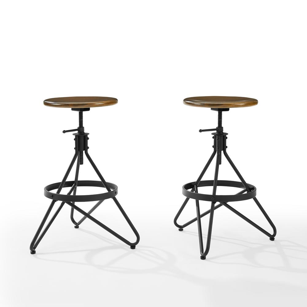 Kalen 2-Piece Adjustable Height Swivel Bar Stool Set. Picture 6