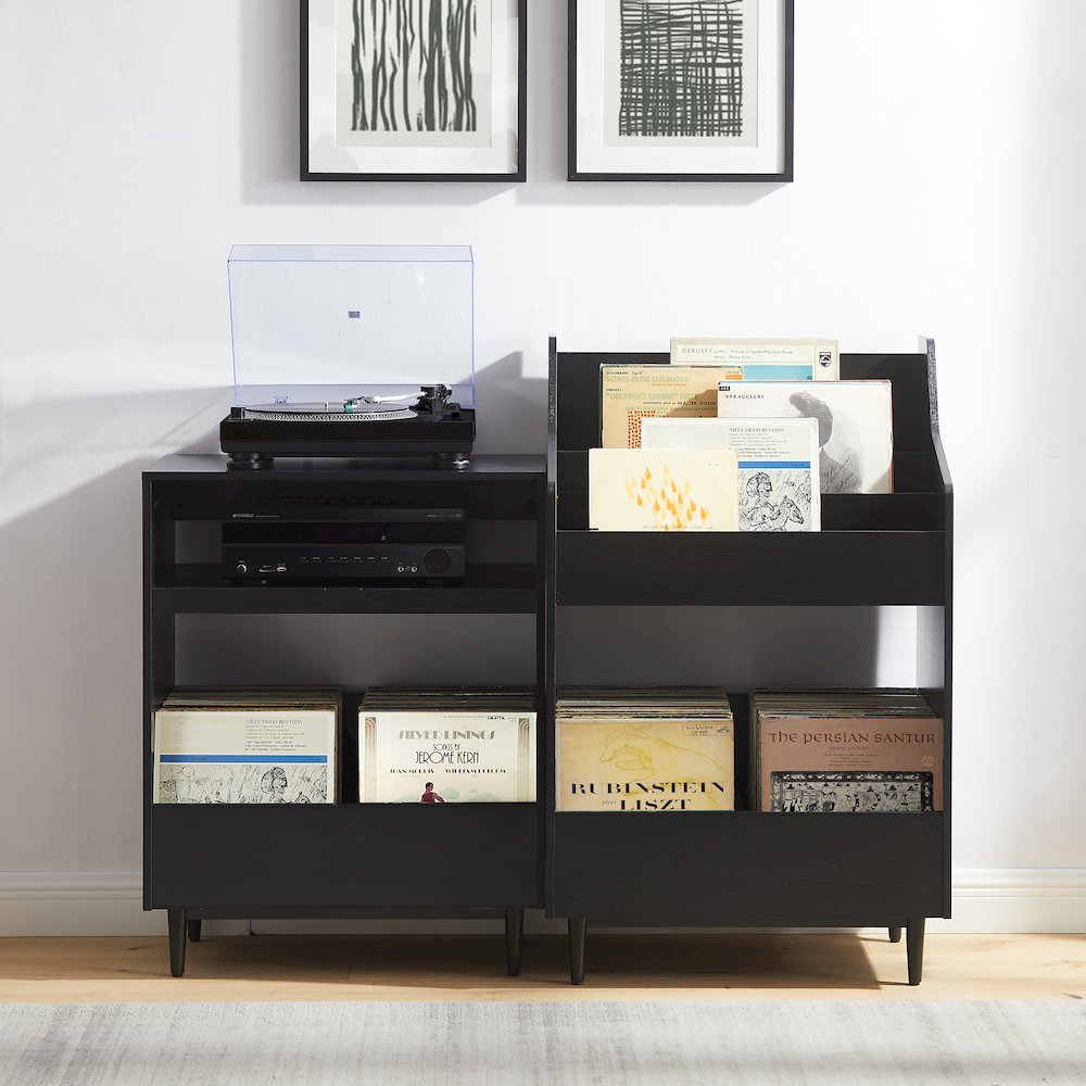 2-Piece Record Player Stand And Vinyl Storage Set. Picture 7