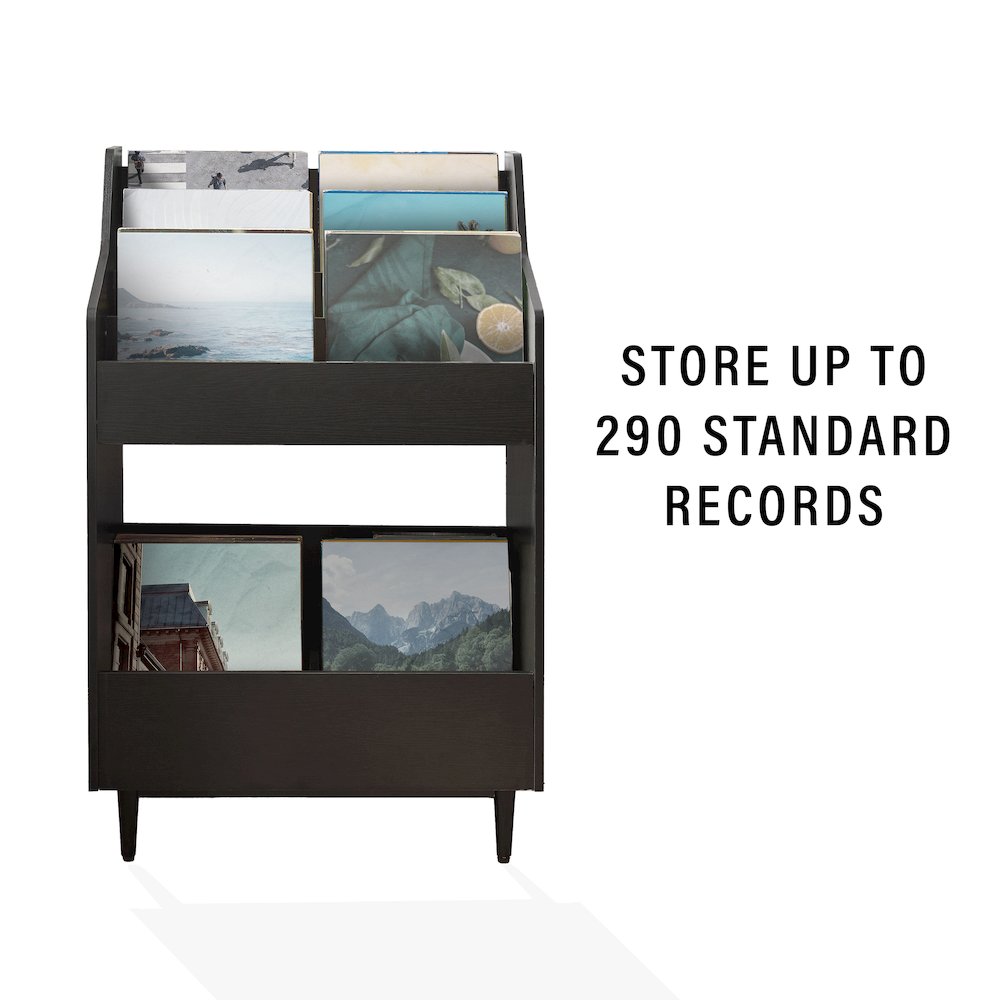 2-Piece Record Player Stand And Vinyl Storage Set. Picture 9
