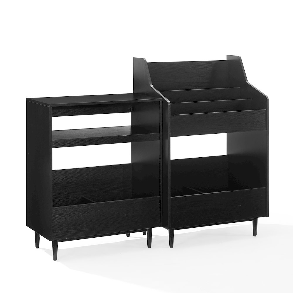 2-Piece Record Player Stand And Vinyl Storage Set. Picture 1