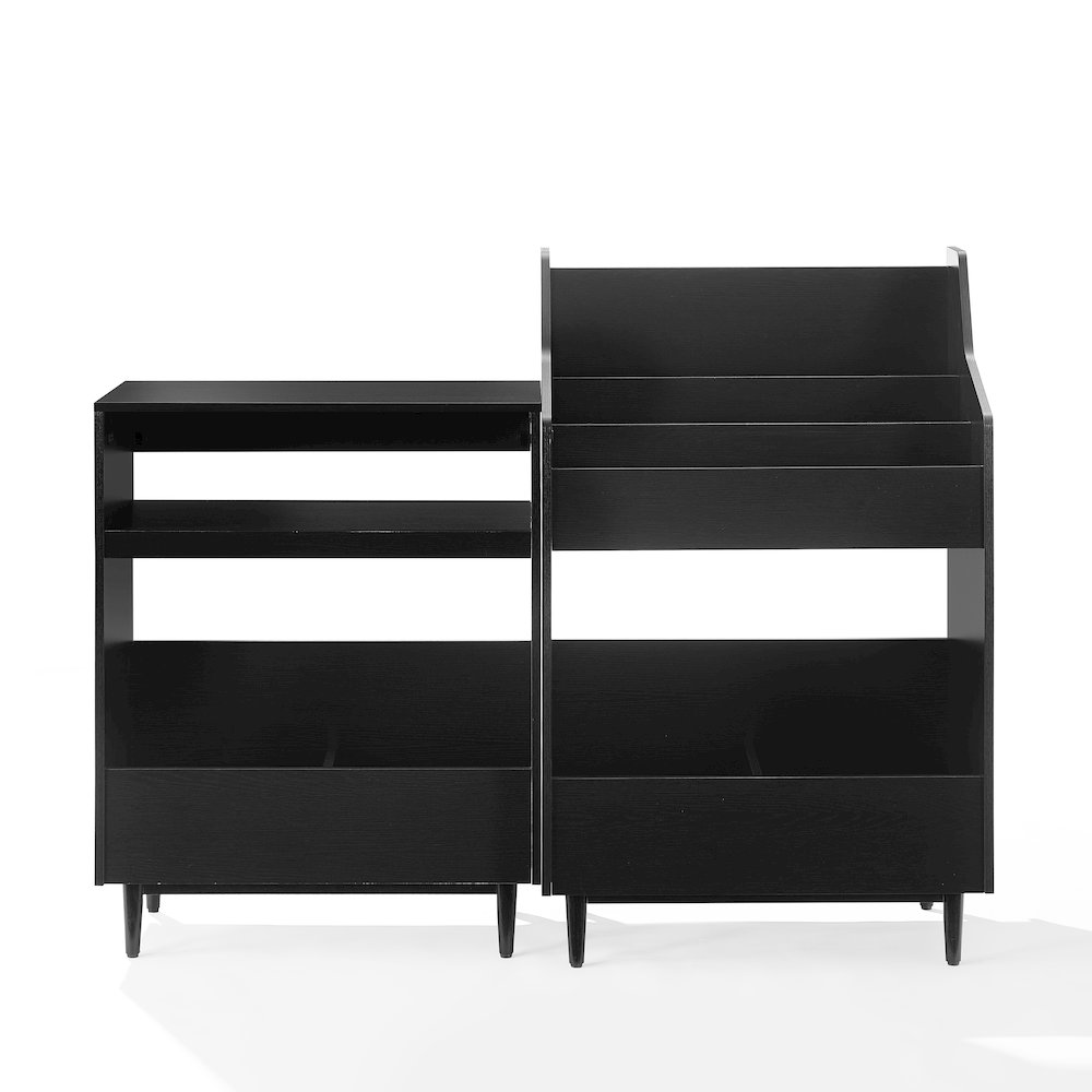 2-Piece Record Player Stand And Vinyl Storage Set. Picture 2