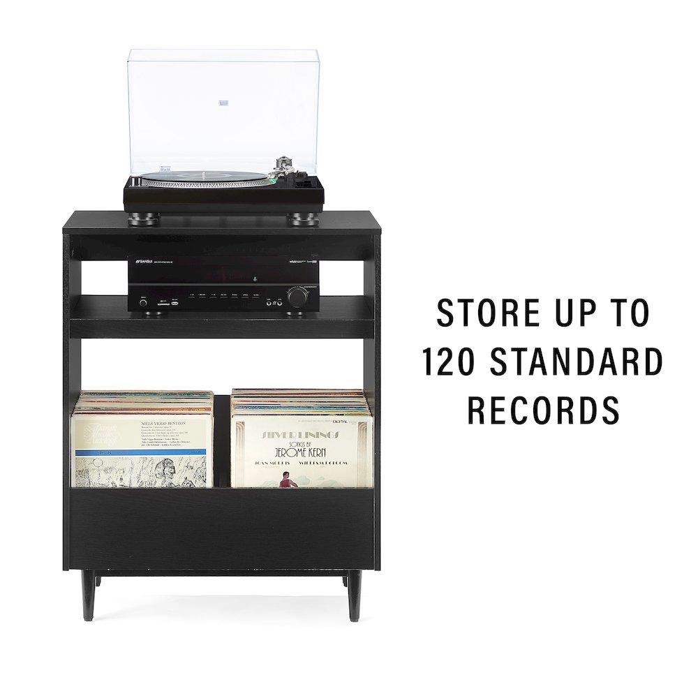 Liam 3-Piece Record Player Stand And Vinyl Storage Set. Picture 8