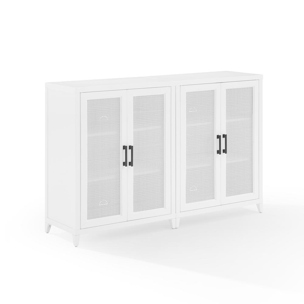 Milo 2-Piece Media Sideboard Cabinet Set - 2 Storage Pantries. Picture 1