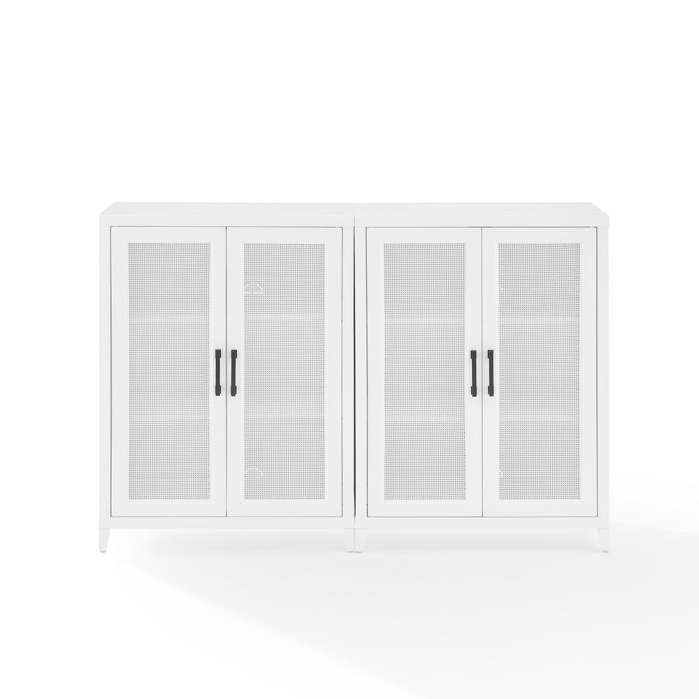 Milo 2-Piece Media Sideboard Cabinet Set - 2 Storage Pantries. Picture 9