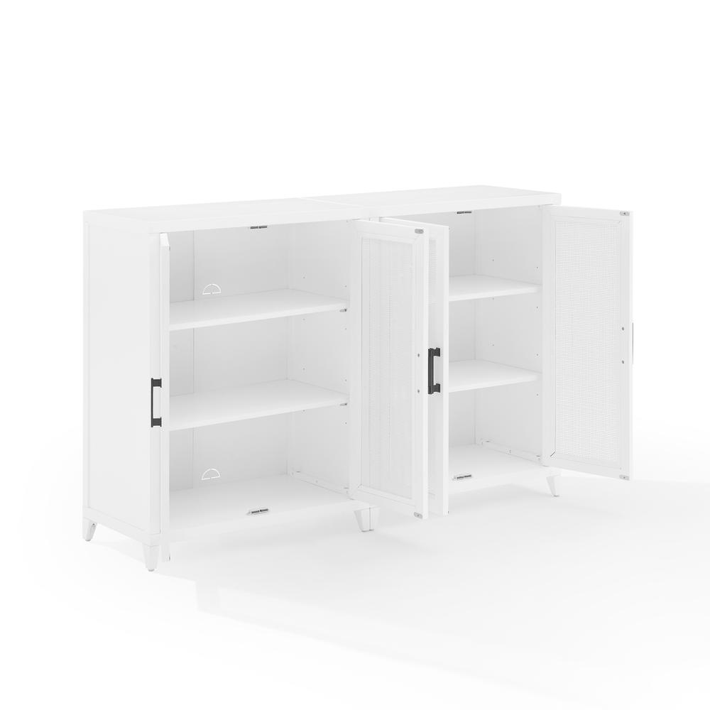Milo 2-Piece Media Sideboard Cabinet Set - 2 Storage Pantries. Picture 10