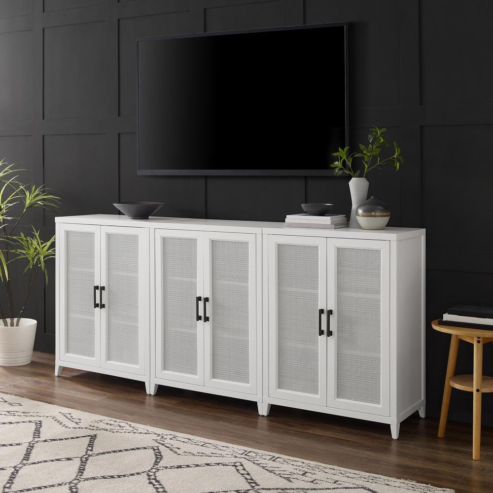 Milo 3-Piece Media Sideboard Cabinet Set. Picture 3