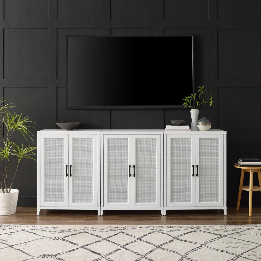 Milo 3-Piece Media Sideboard Cabinet Set. Picture 4