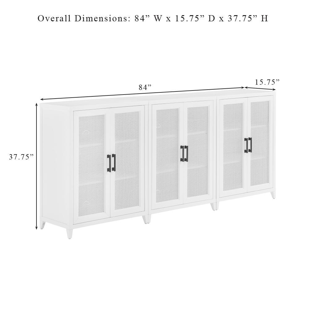 Milo 3-Piece Media Sideboard Cabinet Set. Picture 12
