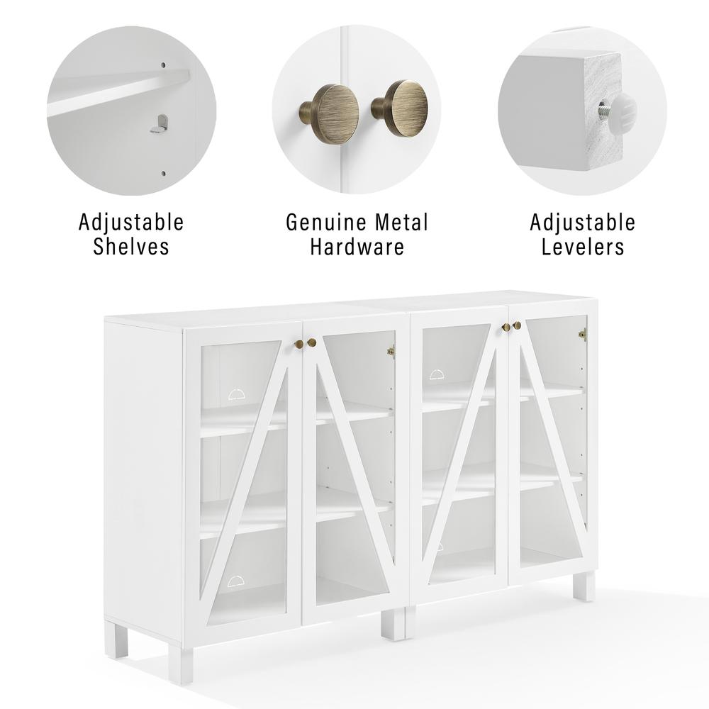 Cassai 2-Piece Media Sideboard Cabinet Set. Picture 6
