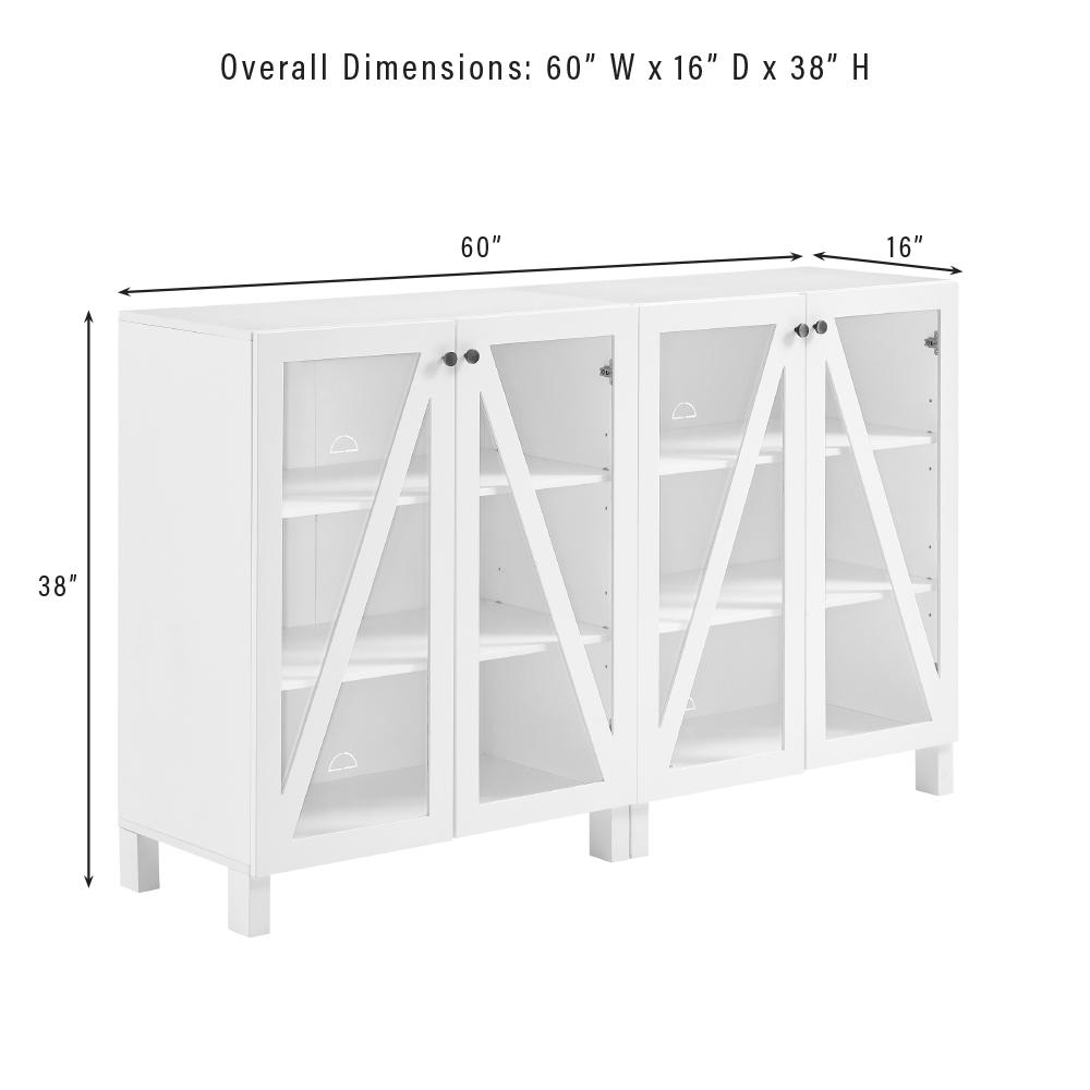 Cassai 2-Piece Media Sideboard Cabinet Set. Picture 12