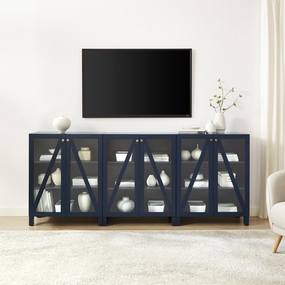 Cassai 3-Piece Media Sideboard Cabinet Set - 3 Storage Pantries. Picture 4