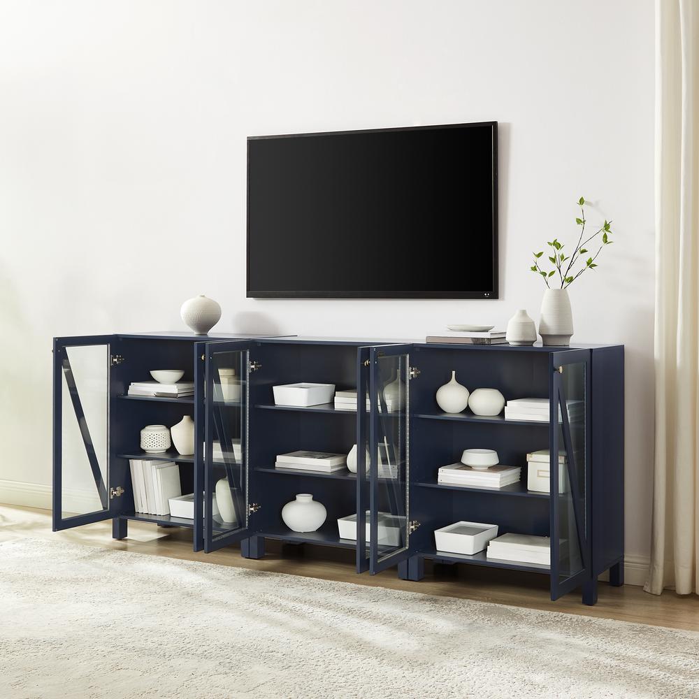 Cassai 3-Piece Media Sideboard Cabinet Set - 3 Storage Pantries. Picture 5