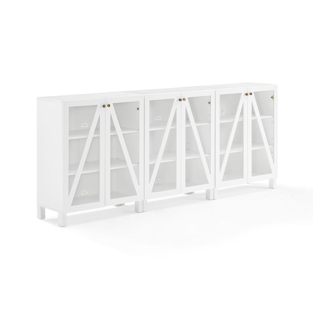 Cassai 3-Piece Media Sideboard Cabinet Set - 3 Storage Pantries. Picture 1
