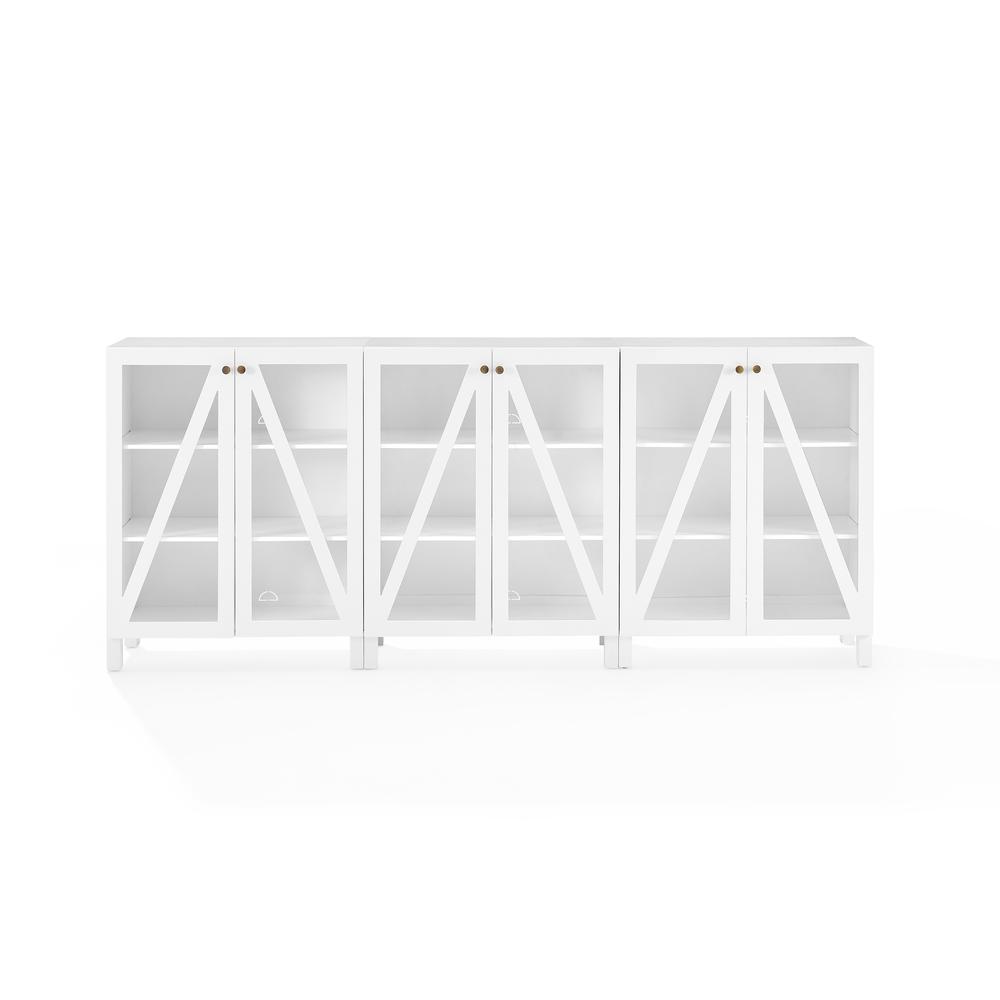 Cassai 3-Piece Media Sideboard Cabinet Set - 3 Storage Pantries. Picture 9