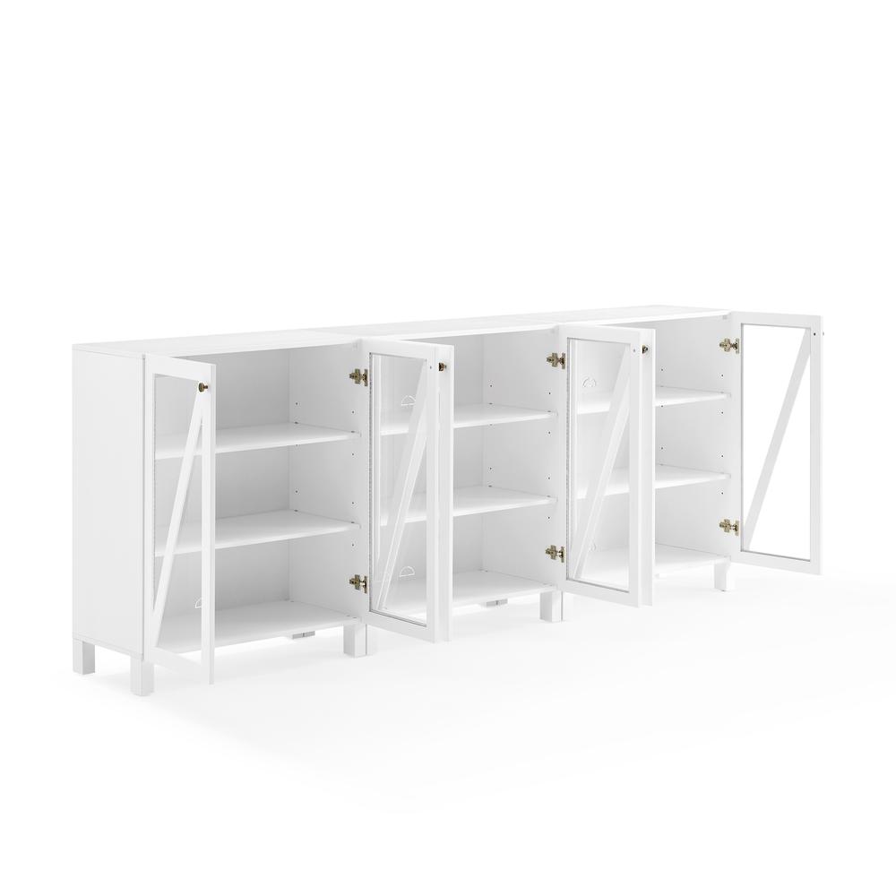 Cassai 3-Piece Media Sideboard Cabinet Set - 3 Storage Pantries. Picture 10