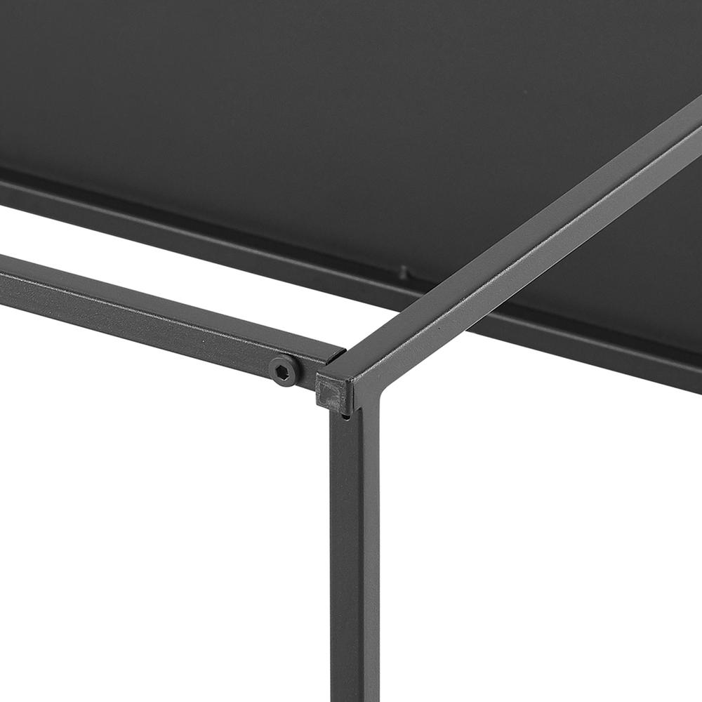Braxton 3Pc Coffee Table Set Matte Black - Coffee Table, Console Table, & End Table. Picture 12