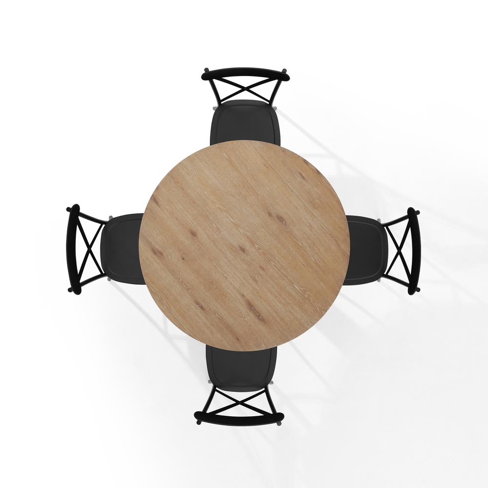 Joanna 5-Piece Round Dining Table Set W/Camille Chairs. Picture 6