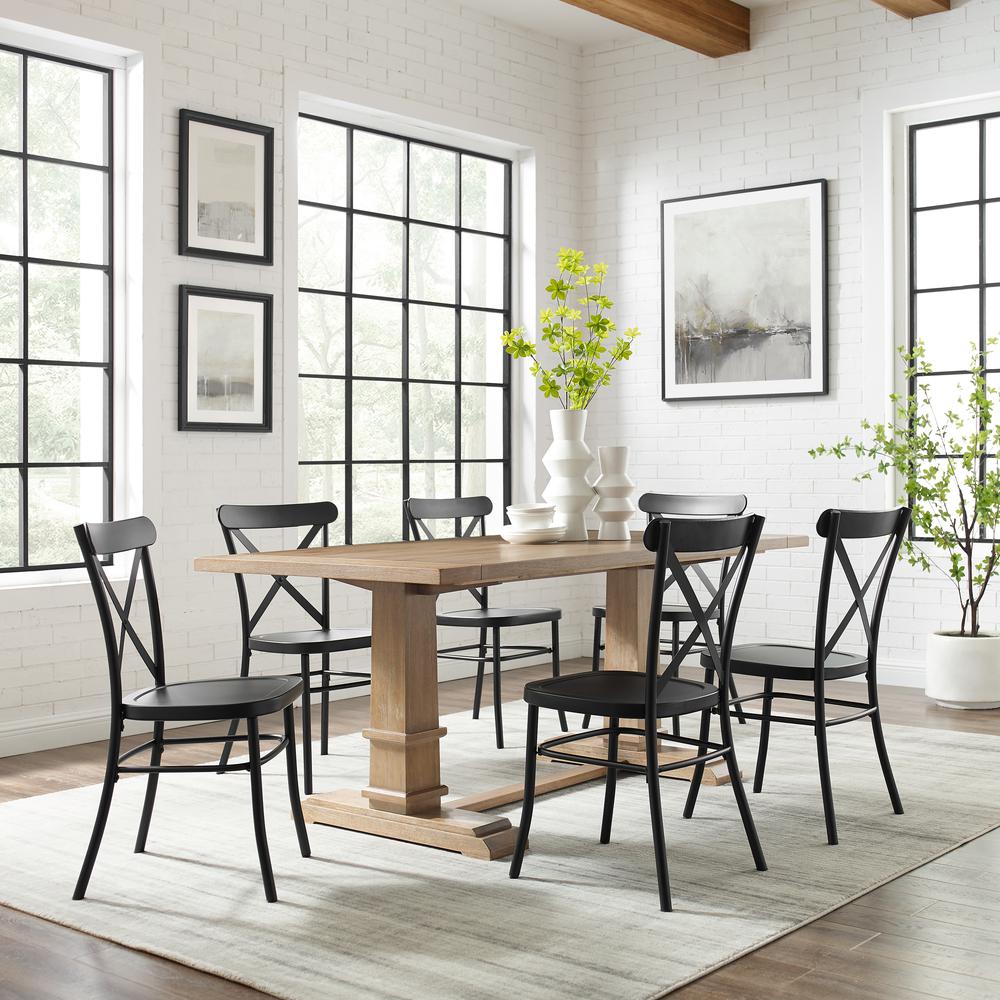 Joanna 7-Piece Dining Table Set For 6 W/Camille Chairs. Picture 6